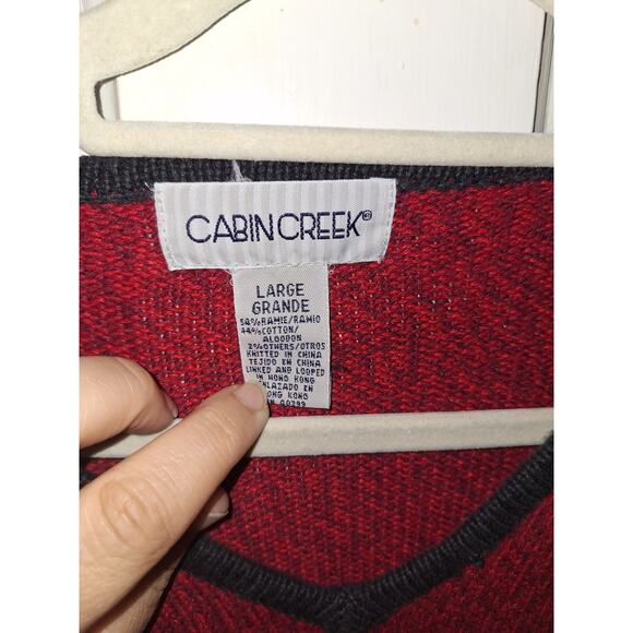 Vintage Cabin Creek Size Large Women's Sweater Dark Academia Cabincore Mountain - Picture 3 of 3